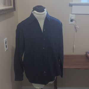 Mimi Chica blue/green flannel shirt, size L